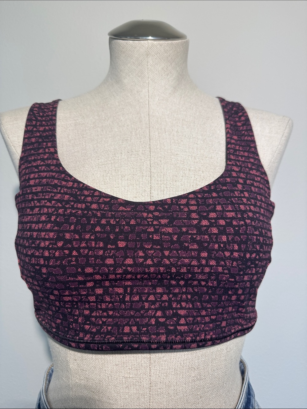lululemon athletica Plum & Pink Patterned Scoop Sports Bra